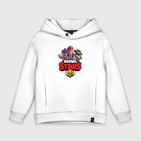 Детское худи Oversize хлопок с принтом BRAWL STARS в Петрозаводске, френч-терри — 70% хлопок, 30% полиэстер. Мягкий теплый начес внутри —100% хлопок | боковые карманы, эластичные манжеты и нижняя кромка, капюшон на магнитной кнопке | Тематика изображения на принте: android | brawl stars | bull | colt | games | mobile game | stars | берли | бо | брок | ворон | джесси | динамайк | дэррил | игры | кольт | леон | мобильные игры | мортис | нита | пайпер | пенни | поко | пэм | рикошет | спайк | тара | фрэн