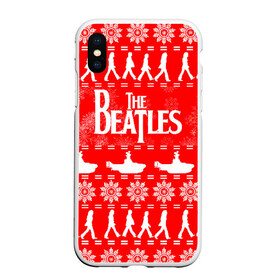 Чехол для iPhone XS Max матовый с принтом The Beatles (6) в Петрозаводске, Силикон | Область печати: задняя сторона чехла, без боковых панелей | Тематика изображения на принте: beatles | merry christmas | music | rock | the beatles | yellow submarine | битлз | джон леннон | легенда | музыка | новогодний свитшот | новый год | пит бест | рок