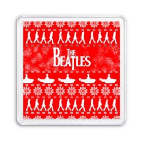 Магнит 55*55 с принтом The Beatles (6) в Петрозаводске, Пластик | Размер: 65*65 мм; Размер печати: 55*55 мм | Тематика изображения на принте: beatles | merry christmas | music | rock | the beatles | yellow submarine | битлз | джон леннон | легенда | музыка | новогодний свитшот | новый год | пит бест | рок