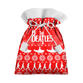 Подарочный 3D мешок с принтом The Beatles (6) в Петрозаводске, 100% полиэстер | Размер: 29*39 см | Тематика изображения на принте: beatles | merry christmas | music | rock | the beatles | yellow submarine | битлз | джон леннон | легенда | музыка | новогодний свитшот | новый год | пит бест | рок