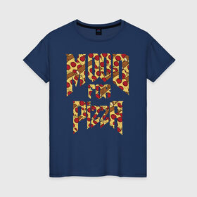 Женская футболка хлопок с принтом Mood for Pizza (Doom) в Петрозаводске, 100% хлопок | прямой крой, круглый вырез горловины, длина до линии бедер, слегка спущенное плечо | Тематика изображения на принте: cacodemon | doom | eternal | pizza | дум | итёрнал | какодемон | пицца | этернал