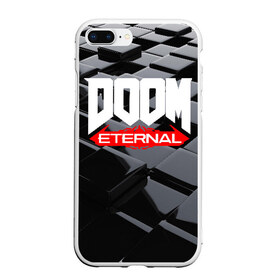 Чехол для iPhone 7Plus/8 Plus матовый с принтом Doom Blocks в Петрозаводске, Силикон | Область печати: задняя сторона чехла, без боковых панелей | cacodemon | doom | eternal | вечность | вечный | дум | итёрнал | какодемон | этернал