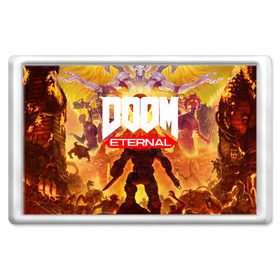 Магнит 45*70 с принтом Doom Eternal в Петрозаводске, Пластик | Размер: 78*52 мм; Размер печати: 70*45 | cacodemon | doom | eternal | вечность | вечный | дум | итёрнал | какодемон | этернал