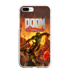 Чехол для iPhone 7Plus/8 Plus матовый с принтом Doom в Петрозаводске, Силикон | Область печати: задняя сторона чехла, без боковых панелей | cacodemon | doom | eternal | вечность | вечный | дум | итёрнал | какодемон | этернал