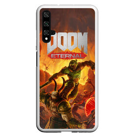 Чехол для Honor 20 с принтом Doom в Петрозаводске, Силикон | Область печати: задняя сторона чехла, без боковых панелей | cacodemon | doom | eternal | вечность | вечный | дум | итёрнал | какодемон | этернал