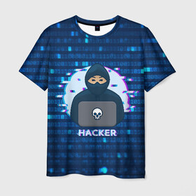 Мужская футболка 3D с принтом Хакер в Петрозаводске, 100% полиэфир | прямой крой, круглый вырез горловины, длина до линии бедер | hacker | hacknet | взлом | виртуальность | кибер | киберпанк | программист | хакер