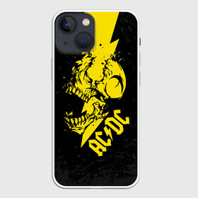Чехол для iPhone 13 mini с принтом AC DC HIGH VOLTAGE в Петрозаводске,  |  | ac dc | acdc | high voltage | music | rock | skull | группа | молния | музыка | музыканты | рок | череп