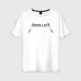 Женская футболка хлопок Oversize с принтом METALLICA (НА СПИНЕ) в Петрозаводске, 100% хлопок | свободный крой, круглый ворот, спущенный рукав, длина до линии бедер
 | matters metallica | music | nothing else | rock | trash metal | группа | музыка | музыканты | рок | трэш металл