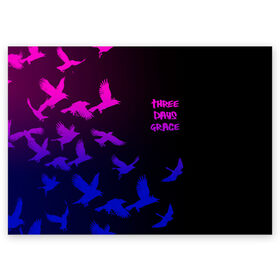 Поздравительная открытка с принтом Three Days Grace (1) в Петрозаводске, 100% бумага | плотность бумаги 280 г/м2, матовая, на обратной стороне линовка и место для марки
 | days | days grace | music | rock | three days grace | музыка | рок