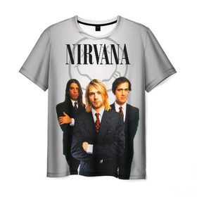 Мужская футболка 3D с принтом Nirvana в Петрозаводске, 100% полиэфир | прямой крой, круглый вырез горловины, длина до линии бедер | 90 | alternative | crimson | david grohl | foo fighters | grunge | kurt cobain | music | nirvana | rip | rock | smile | гранж | группа | девяностые | курт кобейн | музыка | нирвана | рок