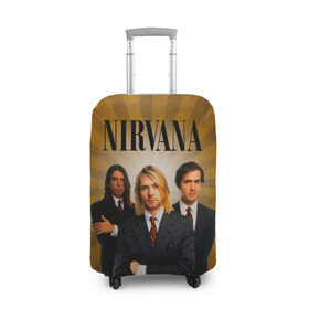 Чехол для чемодана 3D с принтом Nirvana в Петрозаводске, 86% полиэфир, 14% спандекс | двустороннее нанесение принта, прорези для ручек и колес | 90 | alternative | crimson | david grohl | foo fighters | grunge | kurt cobain | music | nirvana | rip | rock | smile | гранж | группа | девяностые | курт кобейн | музыка | нирвана | рок