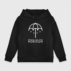 Детское худи Oversize хлопок с принтом BRING ME THE HORIZON в Петрозаводске, френч-терри — 70% хлопок, 30% полиэстер. Мягкий теплый начес внутри —100% хлопок | боковые карманы, эластичные манжеты и нижняя кромка, капюшон на магнитной кнопке | bmth | bring me the horizon