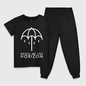 Детская пижама хлопок с принтом BRING ME THE HORIZON в Петрозаводске, 100% хлопок |  брюки и футболка прямого кроя, без карманов, на брюках мягкая резинка на поясе и по низу штанин
 | bmth | bring me the horizon