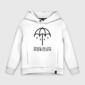 Детское худи Oversize хлопок с принтом BRING ME THE HORIZON в Петрозаводске, френч-терри — 70% хлопок, 30% полиэстер. Мягкий теплый начес внутри —100% хлопок | боковые карманы, эластичные манжеты и нижняя кромка, капюшон на магнитной кнопке | bmth | bring me the horizon