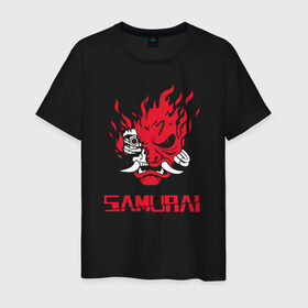Мужская футболка хлопок с принтом Cyberpunk 2077 в Петрозаводске, 100% хлопок | прямой крой, круглый вырез горловины, длина до линии бедер, слегка спущенное плечо. | 2077 | cyberpunk | cyberpunk 2077 | dc | games | marvel | ps4 | samurai | игры | киану | самурай