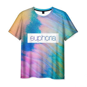 Мужская футболка 3D с принтом сериал Euphoria в Петрозаводске, 100% полиэфир | прямой крой, круглый вырез горловины, длина до линии бедер | Тематика изображения на принте: zendaya | зендея | ру беннетт | сериал euphoria | эйфория