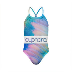 Детский купальник 3D с принтом сериал Euphoria в Петрозаводске, Полиэстер 85%, Спандекс 15% | Слитный крой, подклад по переду изделия, узкие бретели | zendaya | зендея | ру беннетт | сериал euphoria | эйфория
