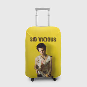 Чехол для чемодана 3D с принтом Sid Vicious в Петрозаводске, 86% полиэфир, 14% спандекс | двустороннее нанесение принта, прорези для ручек и колес | england | music | my way | no future | sid and nancy | sid vicious | trash | музыка | панк | рок | сид вишес | сид и ненси