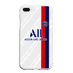 Чехол для iPhone 7Plus/8 Plus матовый с принтом PSG away 19-20 в Петрозаводске, Силикон | Область печати: задняя сторона чехла, без боковых панелей | champions league | neymar | лига чемпионов | неймар | франция | чемпионы