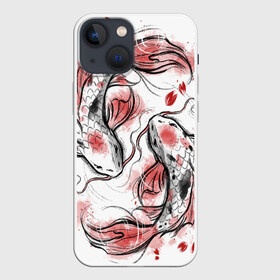 Чехол для iPhone 13 mini с принтом Japan dream в Петрозаводске,  |  | abstract | acrylic | canvas | dream | japan | original | owl | painting | roots | tree | абстрактный | акриловая живопись | дерево | корни | оригинальный | сакура | холст
