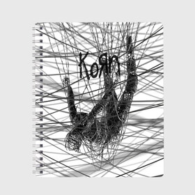 Тетрадь с принтом Korn The Nothing в Петрозаводске, 100% бумага | 48 листов, плотность листов — 60 г/м2, плотность картонной обложки — 250 г/м2. Листы скреплены сбоку удобной пружинной спиралью. Уголки страниц и обложки скругленные. Цвет линий — светло-серый
 | Тематика изображения на принте: alternative | heavy | korn | koяn | metal | rapcore | rock | the nothing | youll never find me | джонатан дэвис | корн | корни | коян | ню метал | нюметал | рок