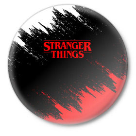 Значок с принтом STRANGER THINGS в Петрозаводске,  металл | круглая форма, металлическая застежка в виде булавки | 11 | stranger things | одди | одиннадцатая | очень странные дела | сериалы