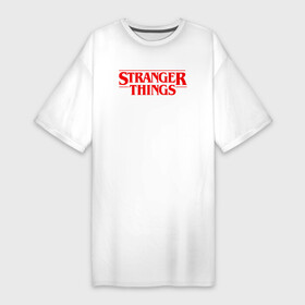 Платье-футболка хлопок с принтом STRANGER THINGS в Петрозаводске,  |  | 11 | stranger things | одди | одиннадцатая | очень странные дела | сериалы