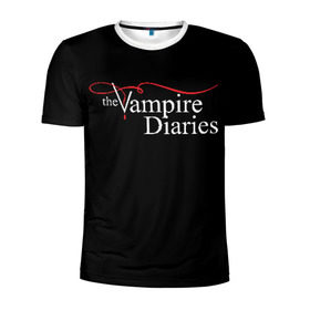 Мужская футболка 3D спортивная с принтом Дневники Вампира в Петрозаводске, 100% полиэстер с улучшенными характеристиками | приталенный силуэт, круглая горловина, широкие плечи, сужается к линии бедра | the vampire diaries | дневники вампира