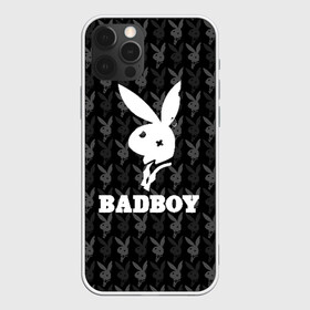 Чехол для iPhone 12 Pro с принтом Bad boy в Петрозаводске, силикон | область печати: задняя сторона чехла, без боковых панелей | bad boy | bite | bow tie | broken | cool | ear | fighter | logo | man | playboy | rabbit | sign | symbol | white | белый | битый | боец | галстук бабочка | знак | кролик | логотип | любовь | мальчик | мужчина | откушенное | прикольный | сим