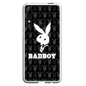 Чехол для Honor P Smart Z с принтом Bad boy в Петрозаводске, Силикон | Область печати: задняя сторона чехла, без боковых панелей | bad boy | bite | bow tie | broken | cool | ear | fighter | logo | man | playboy | rabbit | sign | symbol | white | белый | битый | боец | галстук бабочка | знак | кролик | логотип | любовь | мальчик | мужчина | откушенное | прикольный | сим