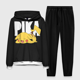 Мужской костюм 3D (с толстовкой) с принтом Пика в Петрозаводске,  |  | pikachu | pokeball | pokemon | пикачу | покебол | покемоны