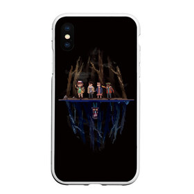 Чехол для iPhone XS Max матовый с принтом Stranger Things PixelArt в Петрозаводске, Силикон | Область печати: задняя сторона чехла, без боковых панелей | pixel | pixelart | stranger things | strangerthings | tv show | tvshow | очень странные дела | сериал