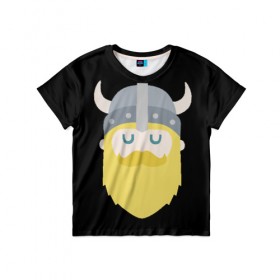 Детская футболка 3D с принтом Викинги в Петрозаводске, 100% гипоаллергенный полиэфир | прямой крой, круглый вырез горловины, длина до линии бедер, чуть спущенное плечо, ткань немного тянется | ragnar lothbrok | vikings | викинги | рагнар