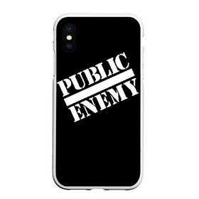 Чехол для iPhone XS Max матовый с принтом Public Enemy в Петрозаводске, Силикон | Область печати: задняя сторона чехла, без боковых панелей | Тематика изображения на принте: public enemy | rap | реп | рэп