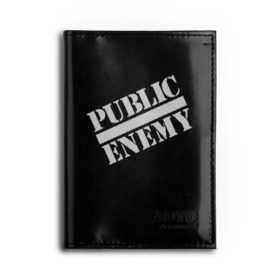 Обложка для автодокументов с принтом Public Enemy в Петрозаводске, натуральная кожа |  размер 19,9*13 см; внутри 4 больших “конверта” для документов и один маленький отдел — туда идеально встанут права | Тематика изображения на принте: public enemy | rap | реп | рэп