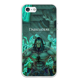 Чехол для iPhone 5/5S матовый с принтом Darksiders 2 в Петрозаводске, Силикон | Область печати: задняя сторона чехла, без боковых панелей | Тематика изображения на принте: 3d | 3dвосприятие | action rpg | darksiders 2 | апокалипсис | арт | верблюд | война | всадник | желтый | зеброид | игра | караван | компьютерная | конь | монстры | серый | слешер