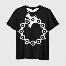 Мужская футболка 3D с принтом Dragon в Петрозаводске, 100% полиэфир | прямой крой, круглый вырез горловины, длина до линии бедер | Тематика изображения на принте: anime | meliodas | seven deadly sins | аниме | мелиодас