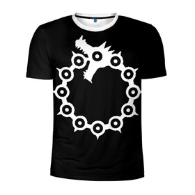 Мужская футболка 3D спортивная с принтом Dragon в Петрозаводске, 100% полиэстер с улучшенными характеристиками | приталенный силуэт, круглая горловина, широкие плечи, сужается к линии бедра | Тематика изображения на принте: anime | meliodas | seven deadly sins | аниме | мелиодас
