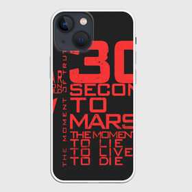 Чехол для iPhone 13 mini с принтом 30 SECONDS TO MARS в Петрозаводске,  |  | 30 seconds to mars | 30 секунд до марса | jared leto | thirty seconds to mars | джаред лето