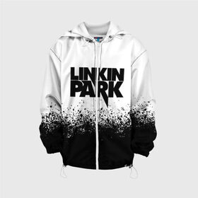 Детская куртка 3D с принтом LINKIN PARK в Петрозаводске, 100% полиэстер | застежка — молния, подол и капюшон оформлены резинкой с фиксаторами, по бокам — два кармана без застежек, один потайной карман на груди, плотность верхнего слоя — 90 г/м2; плотность флисового подклада — 260 г/м2 | chester bennington | linkin park | mike shinoda | линкин парк