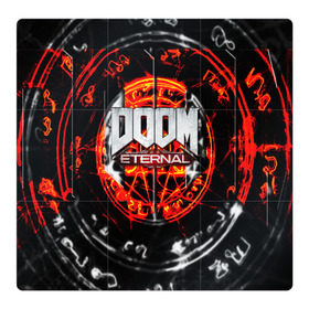 Магнитный плакат 3Х3 с принтом DOOM ETERNAL в Петрозаводске, Полимерный материал с магнитным слоем | 9 деталей размером 9*9 см | Тематика изображения на принте: doom | doom eternal | game | дум