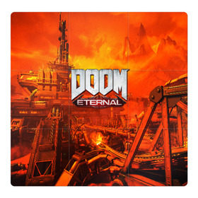 Магнитный плакат 3Х3 с принтом DOOM ETERNAL в Петрозаводске, Полимерный материал с магнитным слоем | 9 деталей размером 9*9 см | Тематика изображения на принте: 