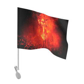 Флаг для автомобиля с принтом DOOM в Петрозаводске, 100% полиэстер | Размер: 30*21 см | doom | doom eternal | game | дум