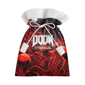 Подарочный 3D мешок с принтом DOOM ETERNAL в Петрозаводске, 100% полиэстер | Размер: 29*39 см | Тематика изображения на принте: doom | doom eternal | game | дум