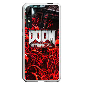 Чехол для Honor P Smart Z с принтом DOOM ETERNAL в Петрозаводске, Силикон | Область печати: задняя сторона чехла, без боковых панелей | Тематика изображения на принте: doom | doom eternal | game | дум