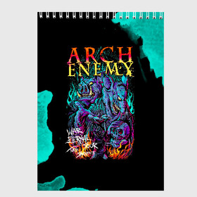 Скетчбук с принтом Arch Enemy в Петрозаводске, 100% бумага
 | 48 листов, плотность листов — 100 г/м2, плотность картонной обложки — 250 г/м2. Листы скреплены сверху удобной пружинной спиралью | ae | arch enemy | алисса уайт глаз | анджело | арх | архенеме | архэнеми | арч | арчэнеми | даниэль эрландссон | джефф лумис | енеме | инеме | инемэ | майкл эмотт | шарли | энеме | энеми | энемэ