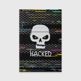 Обложка для паспорта матовая кожа с принтом Hacked в Петрозаводске, натуральная матовая кожа | размер 19,3 х 13,7 см; прозрачные пластиковые крепления | Тематика изображения на принте: hacker | hacknet | взлом | виртуальность | кибер | киберпанк | программист | хакер