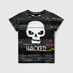 Детская футболка 3D с принтом Hacked в Петрозаводске, 100% гипоаллергенный полиэфир | прямой крой, круглый вырез горловины, длина до линии бедер, чуть спущенное плечо, ткань немного тянется | hacker | hacknet | взлом | виртуальность | кибер | киберпанк | программист | хакер