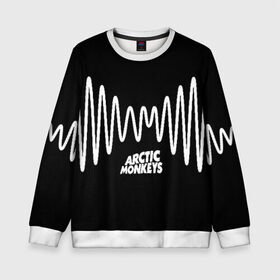 Детский свитшот 3D с принтом ARCTIC MONKEYS в Петрозаводске, 100% полиэстер | свободная посадка, прямой крой, мягкая тканевая резинка на рукавах и понизу свитшота | arctic monkeys | арктик манкис | арктические мартышки