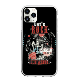 Чехол для iPhone 11 Pro Max матовый с принтом Let`s Rock в Петрозаводске, Силикон |  | come on rock | cool | electric guitar | flower | freedom | inscription | life | music | old | poster | punk | school | slogan | sound | давай рок | жизнь | звук | крутой | музыка | надпись | ноты | панк | плакат | свобода | слоган | старая | цветок 